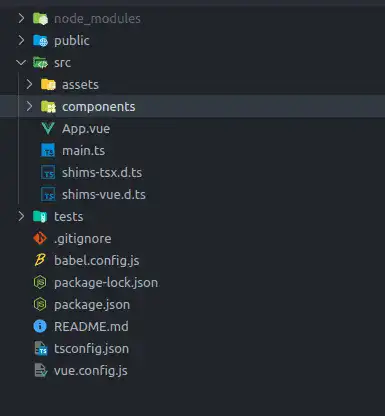 srcフォルダの中⾝のスクショ